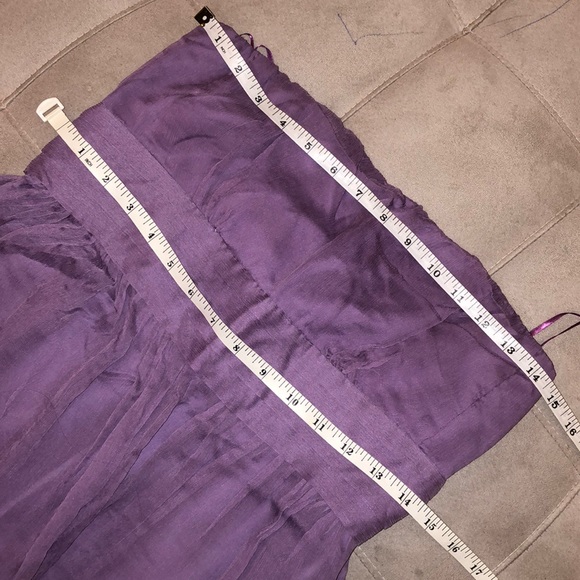 J Crew Lavender Silk Strapless Dress. - Picture 8 of 9